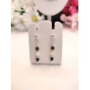 Emeralds & Mother of Pearl - French Post Style Earrings